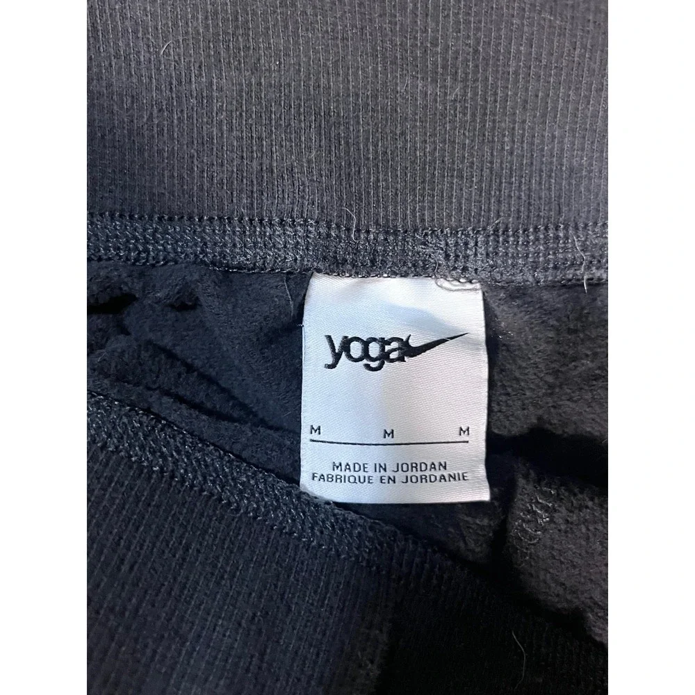 Nike Yoga Womens Navy Blue Fleece Jogger Sweatpants Pockets CU5317-451 Size M